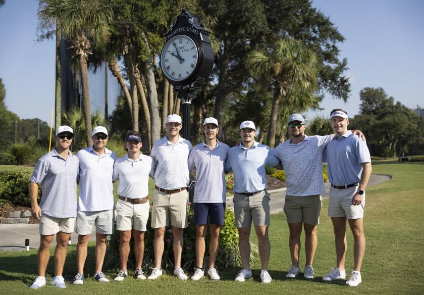 group of men golfing